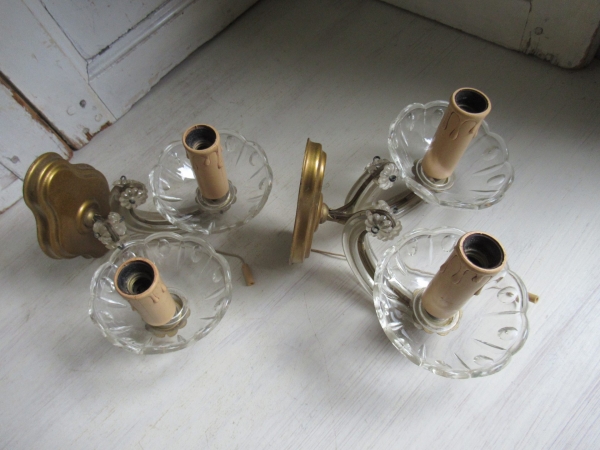 2 oude Franse wandkroonluchters - Afbeelding 4