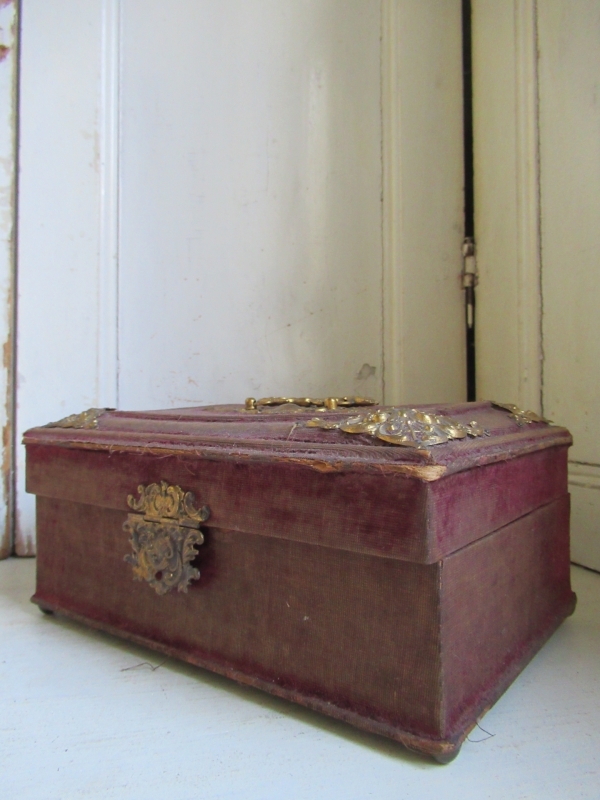 antiek shabby sieraden kistje - Afbeelding 6