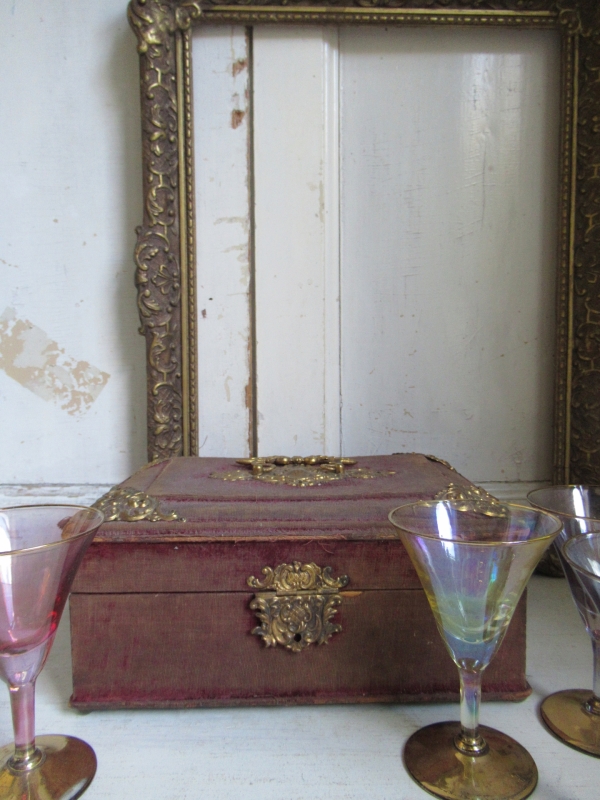 antiek shabby sieraden kistje
