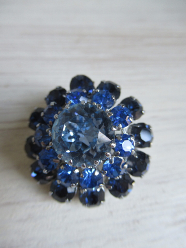 mooie oude strass broche - Afbeelding 2