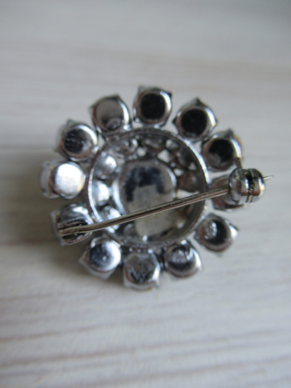 mooie oude strass broche - Afbeelding 3