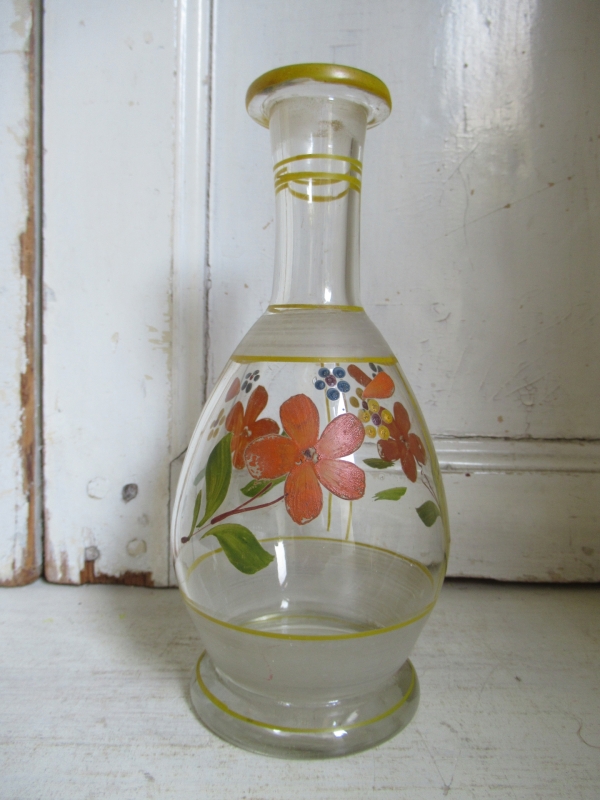 oud karafje met bloemen - Afbeelding 2