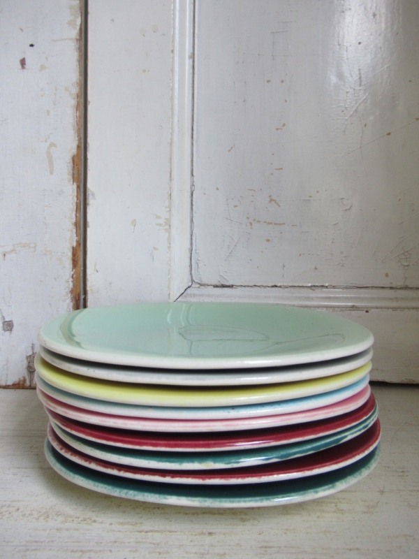 9 oude taartbordjes, Villeroy & Boch - Afbeelding 2