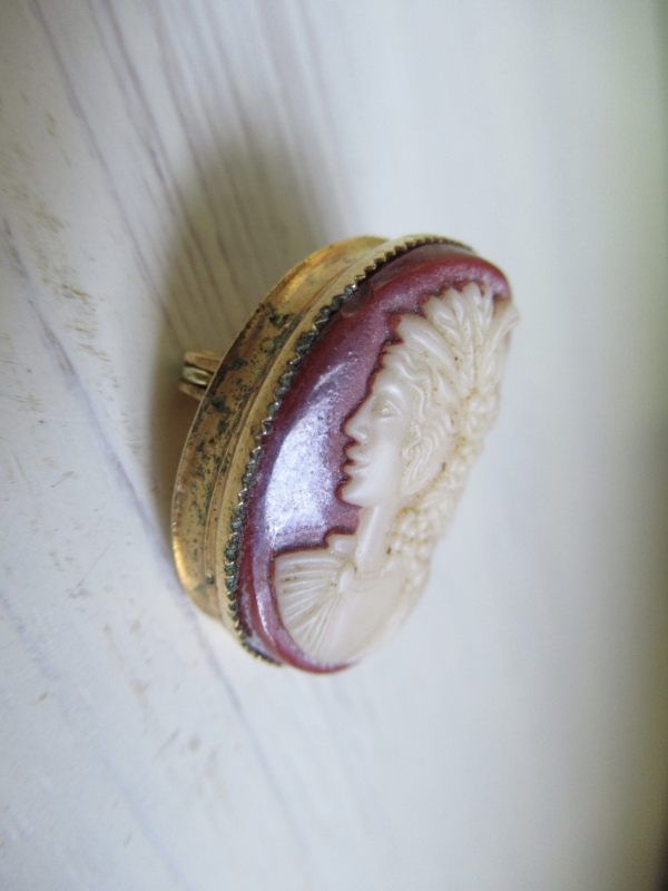oude Engelse broche, camée - Afbeelding 3