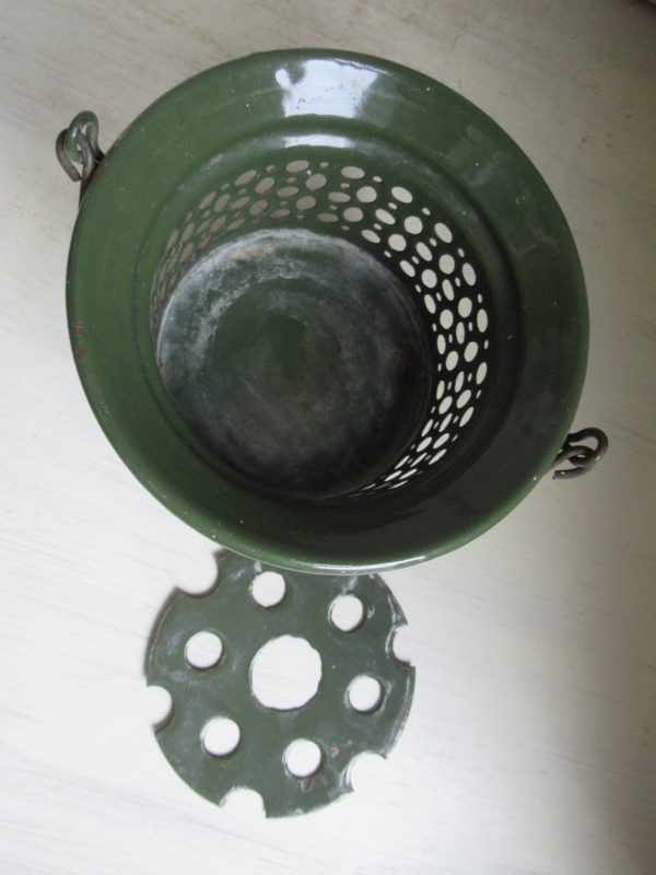 oud emaille theelichtje - Afbeelding 3