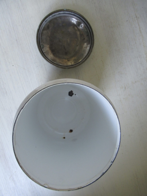 oud emaille beschuit blik - Afbeelding 6