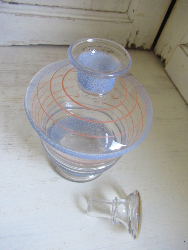 oud Frans karafje, gesuikerd glas - Afbeelding 3