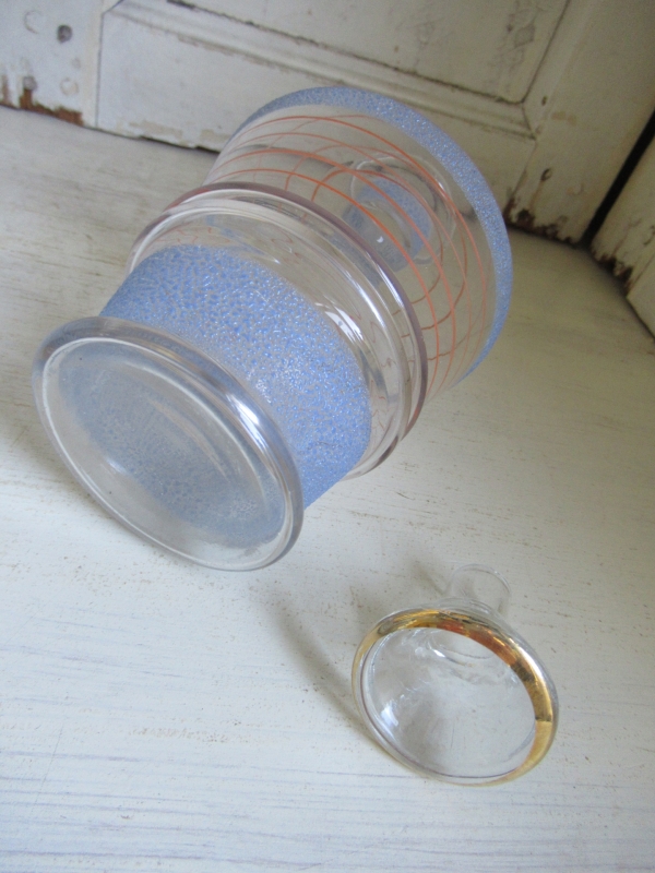 oud Frans karafje, gesuikerd glas - Afbeelding 4