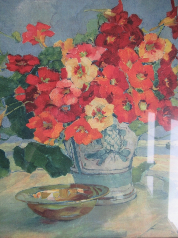 oude bloemenprent in lijst - Afbeelding 3
