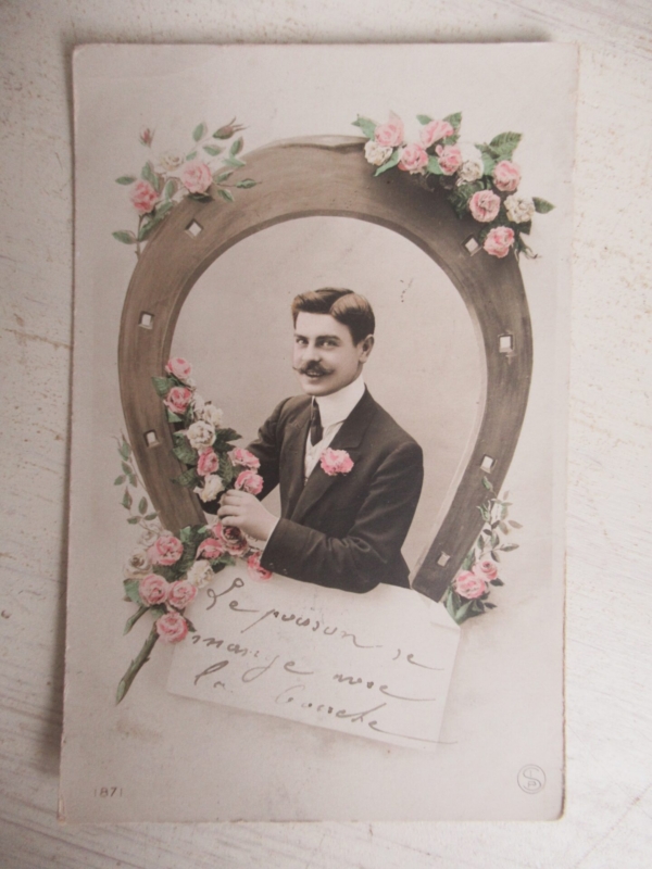 oude beschreven Franse kaart, 1907 - Afbeelding 2
