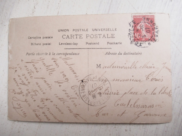 oude beschreven Franse kaart, 1907 - Afbeelding 4