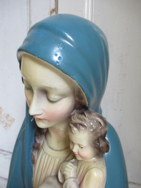 prachtig oud Maria met kind beeld - Afbeelding 6