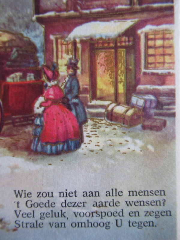 oude onbeschreven nieuwjaarskaart - Afbeelding 3