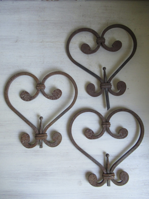 3 oude (perk-) hekjes / ornamenten - Afbeelding 2