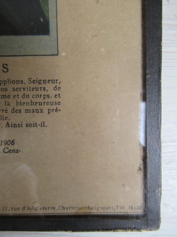 oude religieuze afbeelding achter glas - Afbeelding 4