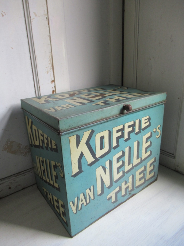 prachtig groot oud blik, van Nelle - Afbeelding 2