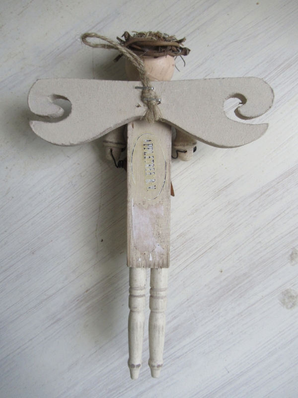 houten engel, crème - Afbeelding 3