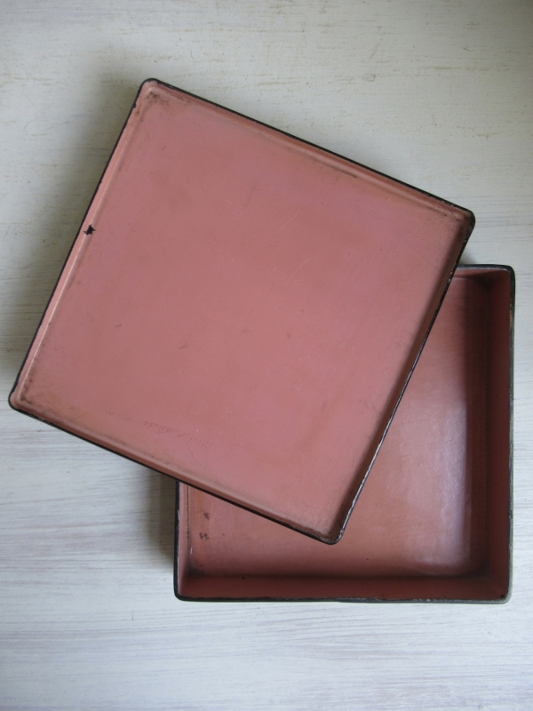 oud Engels houten doosje met deksel - Afbeelding 5